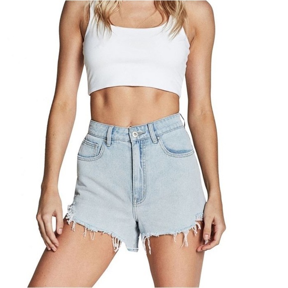 Cotton On High Rise Harley Distressed Shorts - Picture 1 of 10